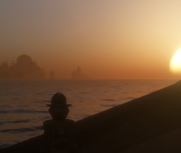 A screenshot of a long journey ahead, seen during a vision.